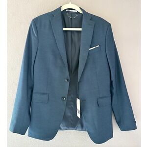 NWT ZARA Mens Navy Blazer Suit Jacket Formal Business Size 38